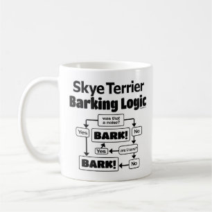 Taza De Café Skye Terrier que raspa lógica