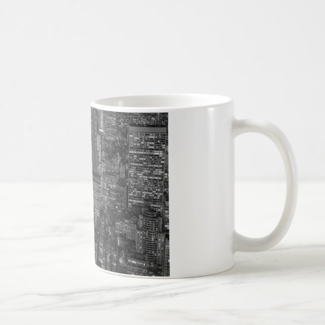 Taza De Café Skyline Black White Red New York City (Derecha)