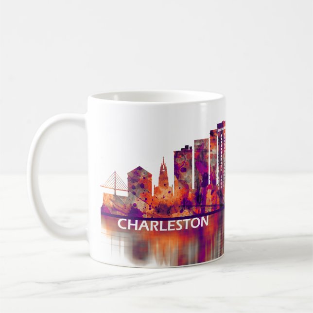 Taza De Café Skyline Charleston South Carolina (Izquierda)