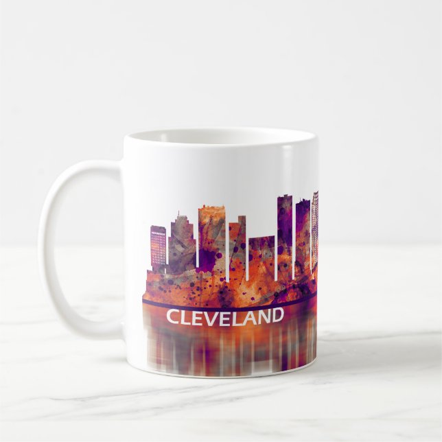 Taza De Café Skyline Cleveland Ohio (Izquierda)