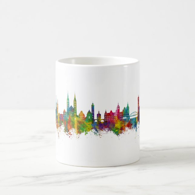 Taza De Café Skyline de Bamberg Alemania (Centro)