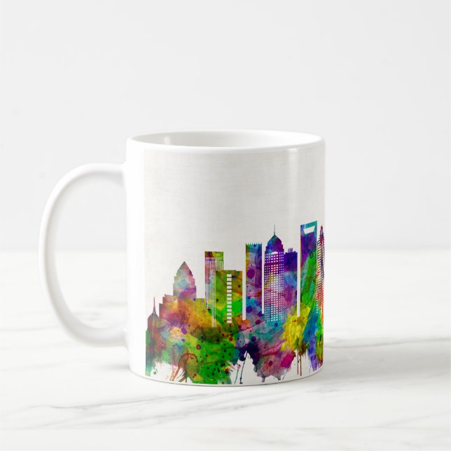 Taza De Café Skyline de Charlotte Carolina del Norte (Izquierda)