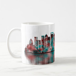 Taza De Café Skyline de Charlotte Carolina del Norte