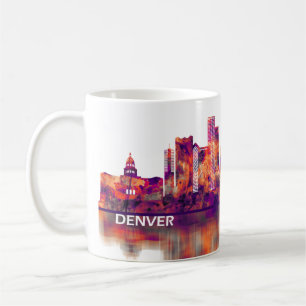 Taza De Café Skyline de Denver Colorado