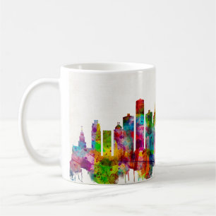 Taza De Café Skyline de Detroit Michigan