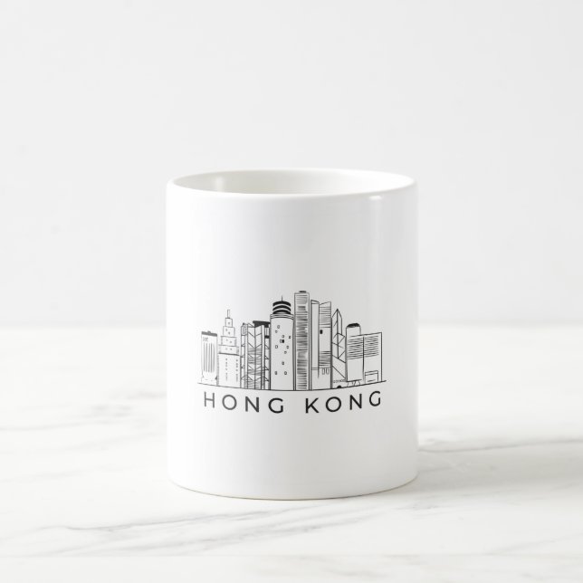 Taza De Café Skyline de Hong Kong (Centro)