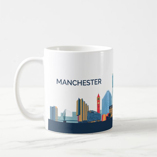 Taza De Café Skyline de Manchester (Izquierda)