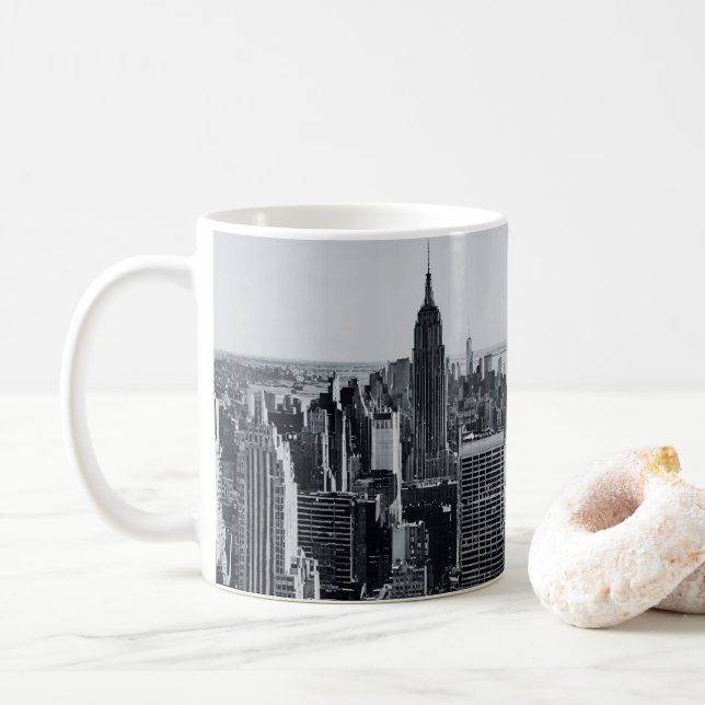 Taza De Café Skyline de Nueva York (Con donut)