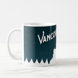 Taza De Café Skyline de Vancouver de noche en el puerto de carb