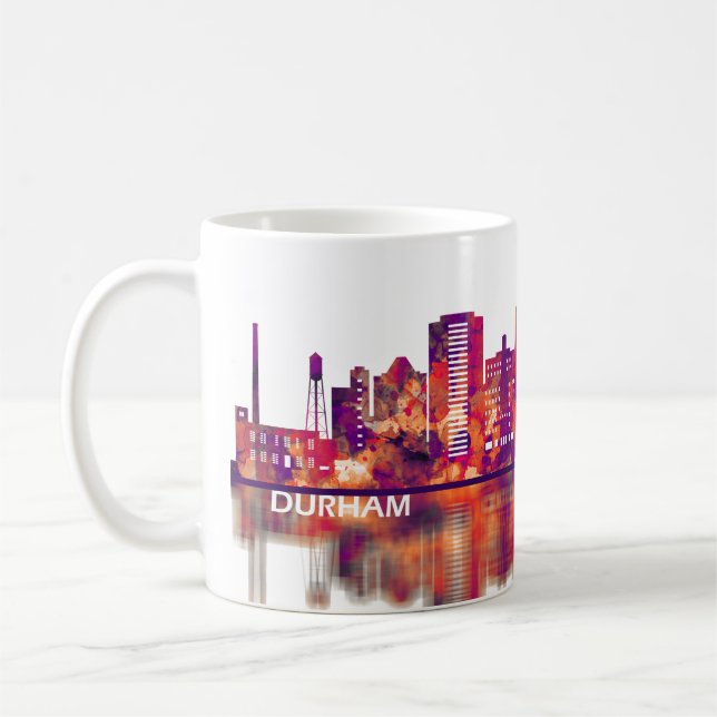 Taza De Café Skyline Durham North Carolina (Izquierda)