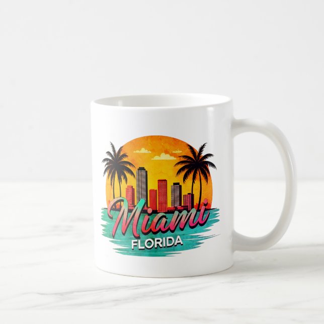Taza De Café Skyline Florida de Miami City (Derecha)