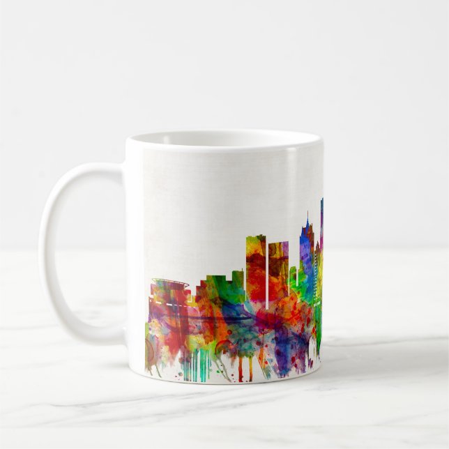 Taza De Café Skyline Milwaukee Wisconsin (Izquierda)