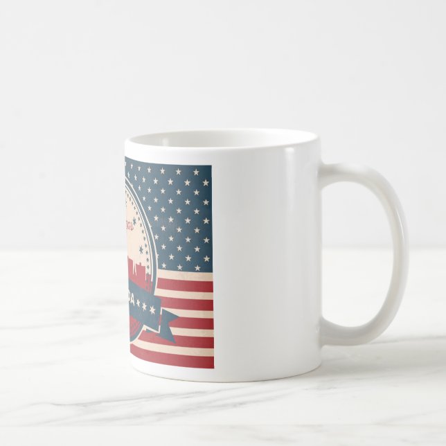 Taza De Café Skyline Retro Las Vegas (Derecha)