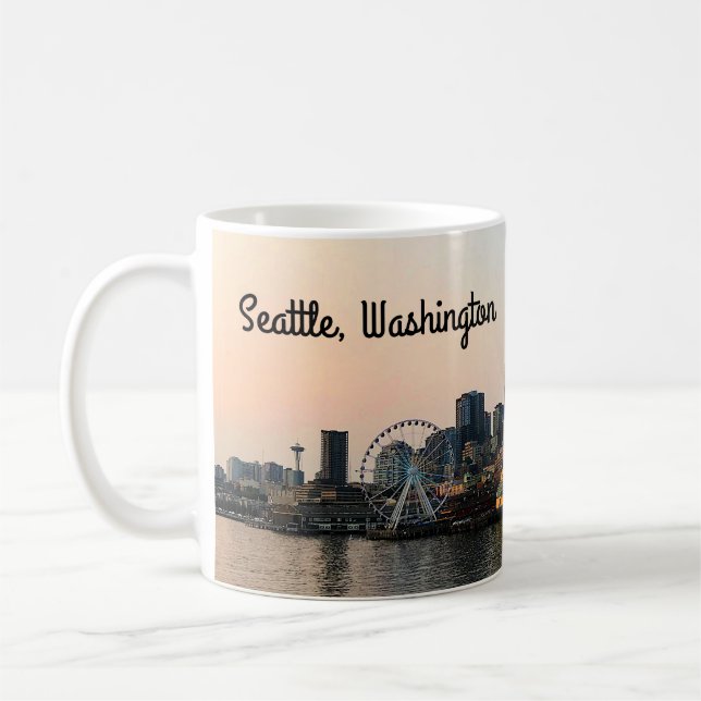 Taza De Café Skyline Seattle #5 Mug (Izquierda)