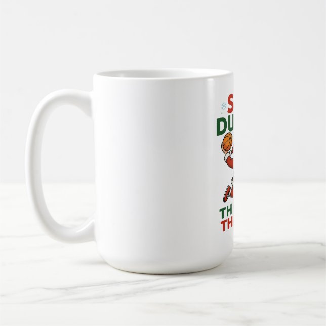 Taza De Café Slam Dunkin Through The Snow- Christmas Basketball (Izquierda)