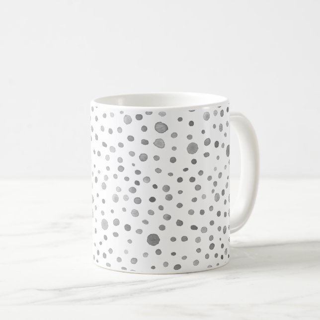 Taza De Café Slate Confetti Water Dots Classic Mug (Anverso derecho)