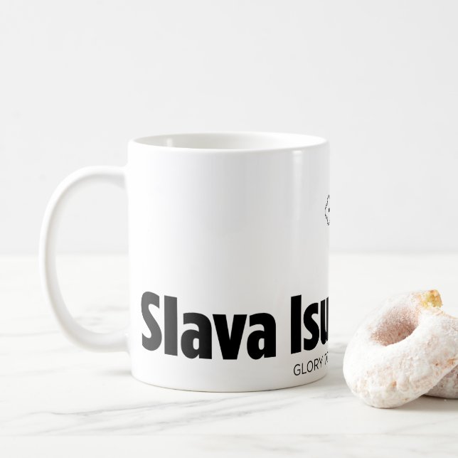 Taza De Café Slava Isusu Christu (Con donut)