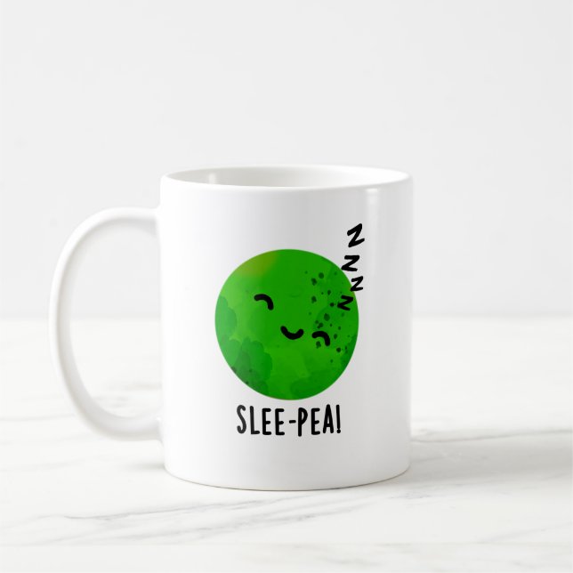 Taza De Café Slee-pea Funny Sleeping Pea (Izquierda)