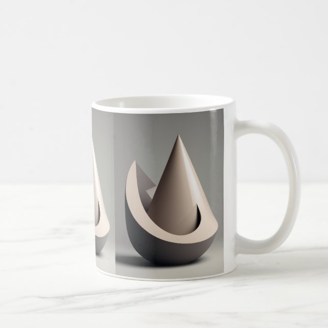 Taza De Café Sleek forma 3D Design Mug (Derecha)