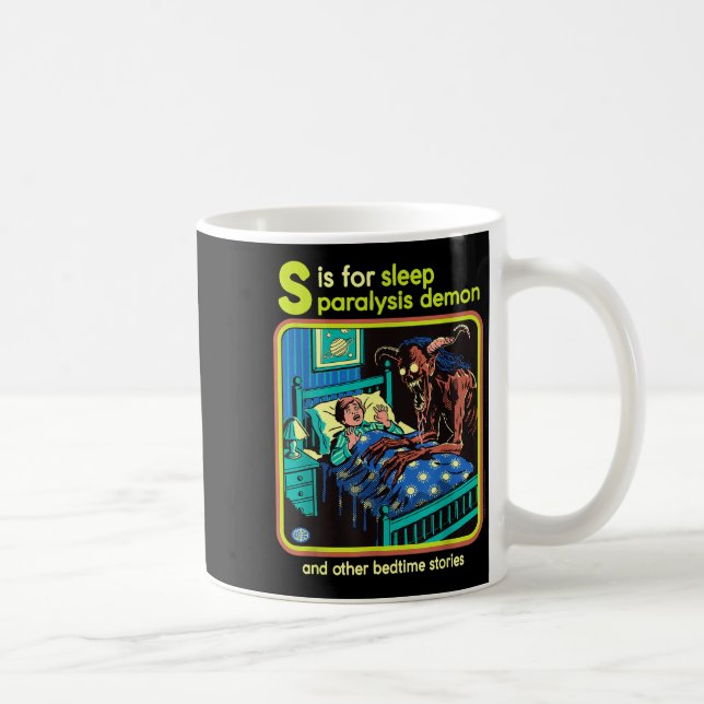 Taza De Café Sleep Paralysis Demon Sarcastic Retro Funny Adult  (Derecha)