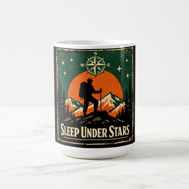 Taza De Café Sleep Under Stars – Stargazing Camper Nature (Centro)