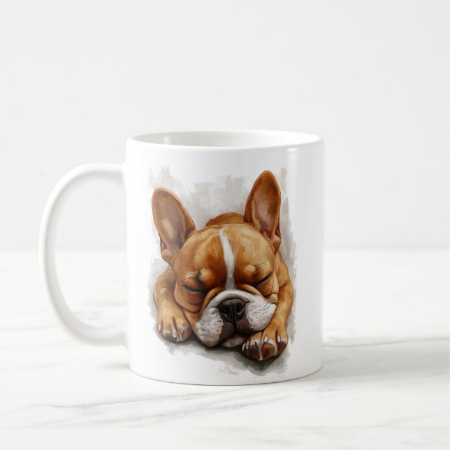 Taza De Café Sleeping French Bulldog Mug (Izquierda)
