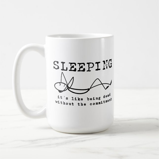 Taza De Café Sleeping Funny Mug (Izquierda)