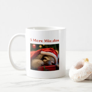 Taza De Café Sleeping Slots Wearing Navidades Gorra Funny Mug