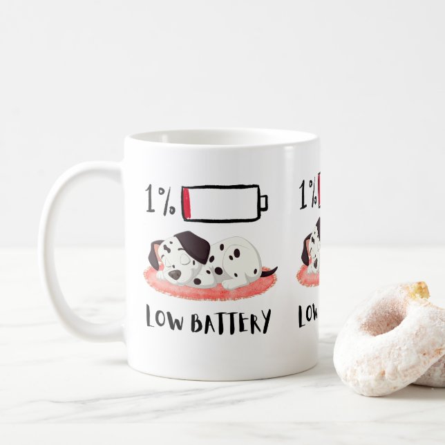Taza De Café Sleepy Dog Design (Con donut)