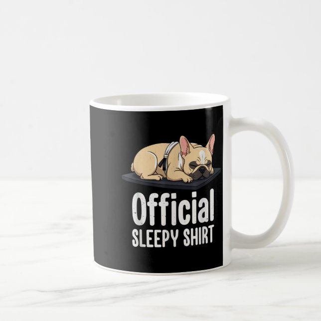 Taza De Café Sleepy French Bulldog Funny Dog Lovers Men Women K (Derecha)