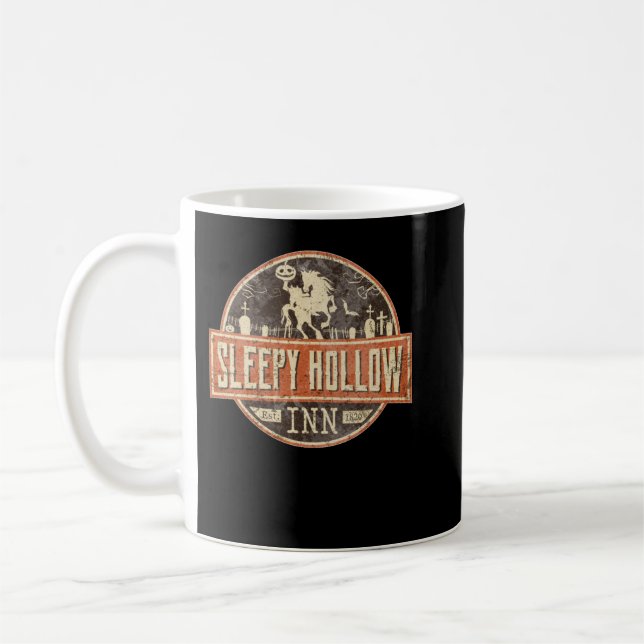 Taza De Café Sleepy Hollow INN Halloween jinete sin cabeza Pull (Izquierda)