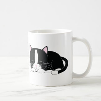 Taza De Café Sleepy Kitty {Tuxedo}