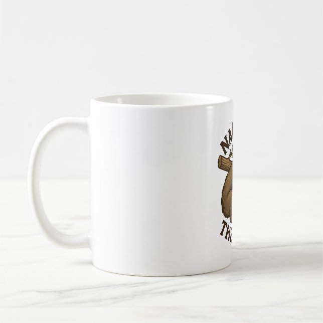 Taza De Café Sleepy Sloth Funny (Izquierda)