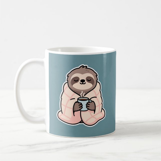 Taza De Café Sleepy Sloth Funny Morning Drinks (Izquierda)
