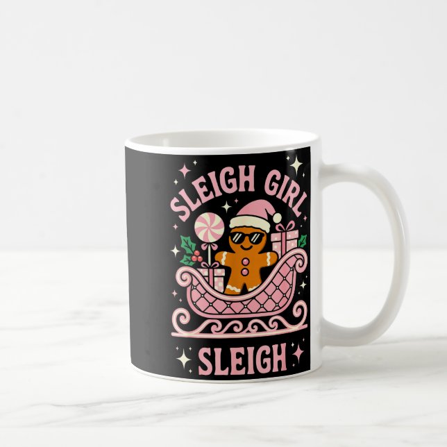 Taza De Café Sleigh Girl Cute Cookie Christmas  (Derecha)