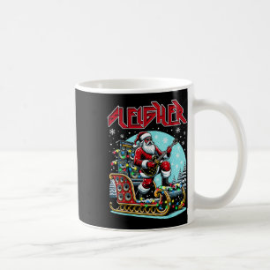 Taza De Café Sleigher Salve Santa Heavy Metal Rock de Navidad X