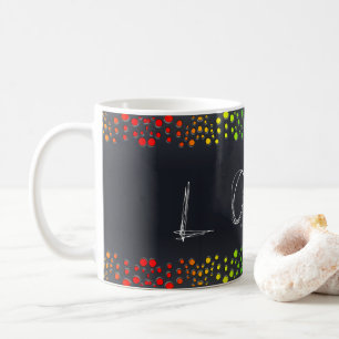Taza De Café SlipperyJoe ama burbujas rojo naranja amarillo ver
