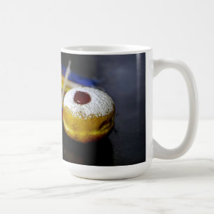 Taza De Café SlipperyJoe Hanukkah bodegón simbólico festivo e