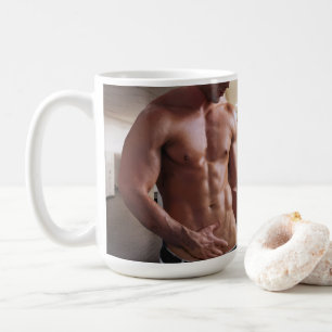 Taza De Café SlipperyJoe hombre muscular sin camisa 6pack abs f