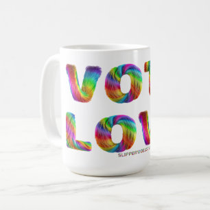 Taza De Café SlipperyJoe voto amor igualdad pelaje de colores d