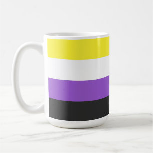 Taza De Café SlipperyJoe's Nonbinary Pride Flag gay gifts LGBTQ