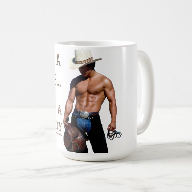 Taza De Café SlipperyJoe's save horse montar paja cowboy gorra  (Anverso derecho)