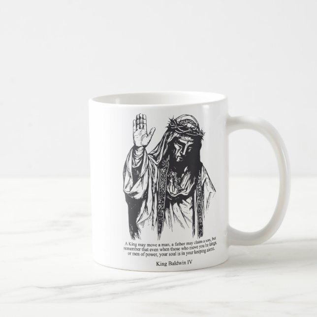 Taza De Café Sliver Mask King Baldwin Iv Meme The Leper King Wa (Derecha)