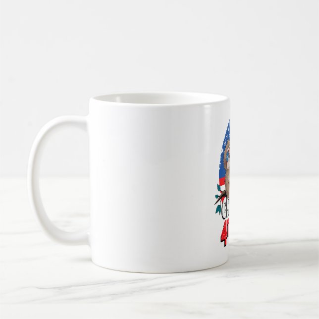 Taza De Café Sloth Chill the 4out Patriotic USA (Izquierda)