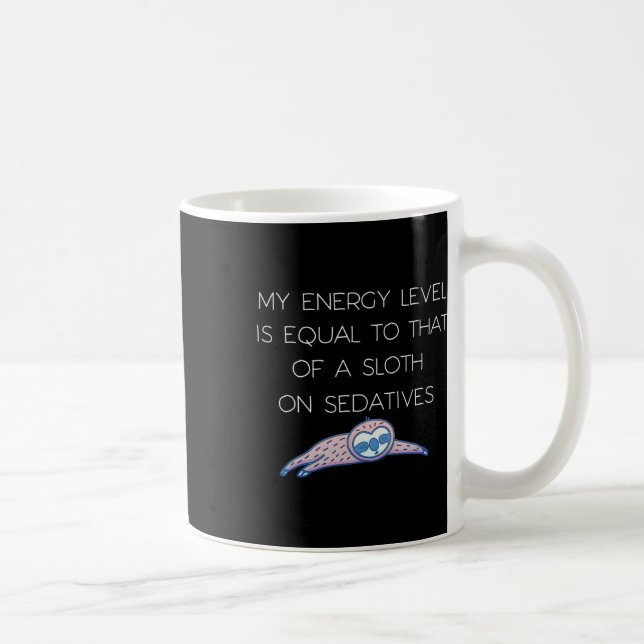 Taza De Café Sloth Fibro Lupus Fatigue Crónica Spoonie Sleepy S (Derecha)