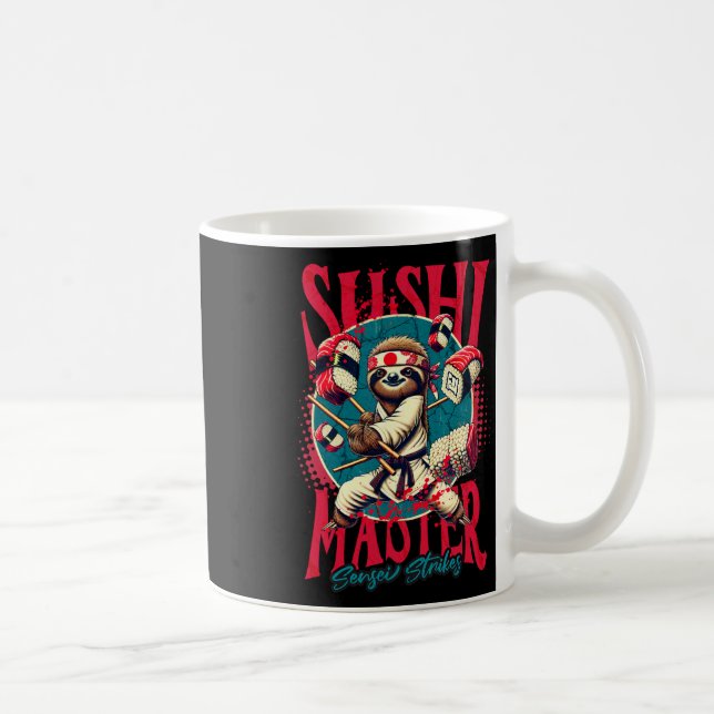 Taza De Café Sloth Karate Sushi Master (Derecha)