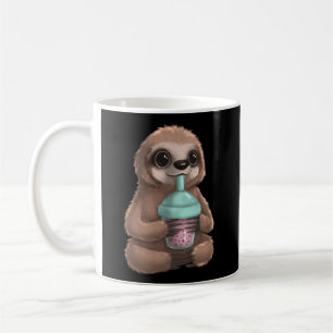 Taza De Café Sloth Kawaii Boba Burk Milk Tea Tapioca Pearls