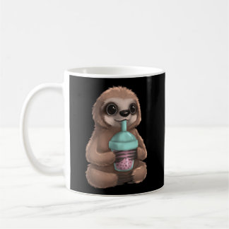 Taza De Café Sloth Kawaii Boba Burk Milk Tea Tapioca Pearls