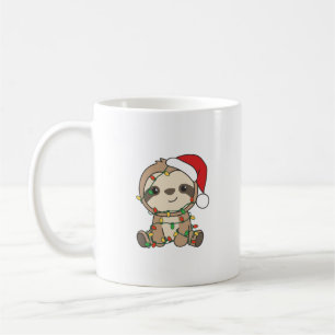 Taza De Café Sloth Navidades Winter Animals Sloths