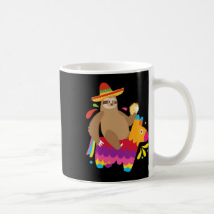 Taza De Café Sloth Taco Pinata Cute Mexican Fiesta Fiesta Anima
